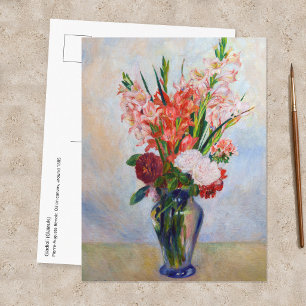 Postal Pierre-Auguste Renoir - Gladiolos