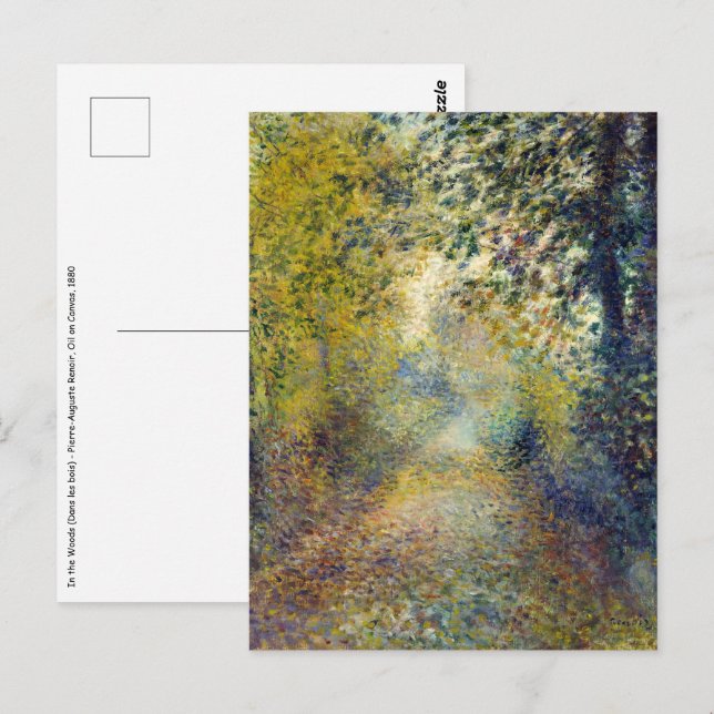 Postal Pierre-Auguste Renoir - In the Woods (Anverso / Reverso)