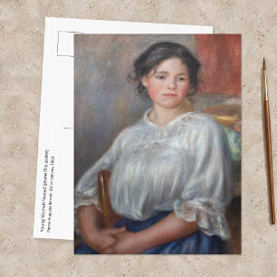 Postal Pierre-Auguste Renoir - Joven Mujer Sentada