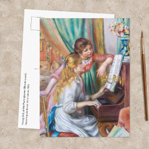 Postal Pierre Auguste Renoir - Jóvenes Chicas en el Piano