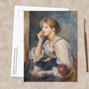 Postal Pierre-Auguste Renoir - Mujer con una Carta