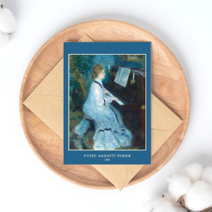Postal Pierre-Auguste Renoir, mujer en el piano