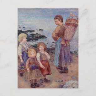 Postal Pierre Auguste Renoir Mussel Fishers en Berneval