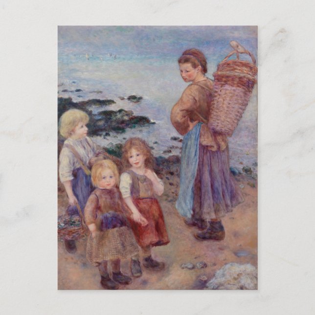 Postal Pierre Auguste Renoir Mussel Fishers en Berneval (Anverso)