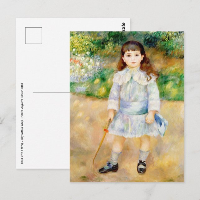 Postal Pierre-Auguste Renoir - Niño con un látigo (Anverso / Reverso)