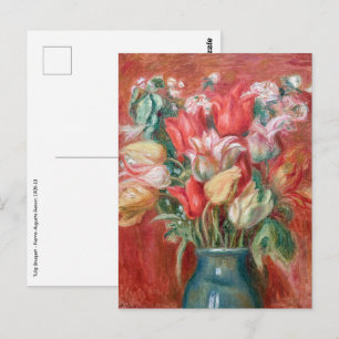 Postal Pierre-Auguste Renoir - Ramo de Tulipanes
