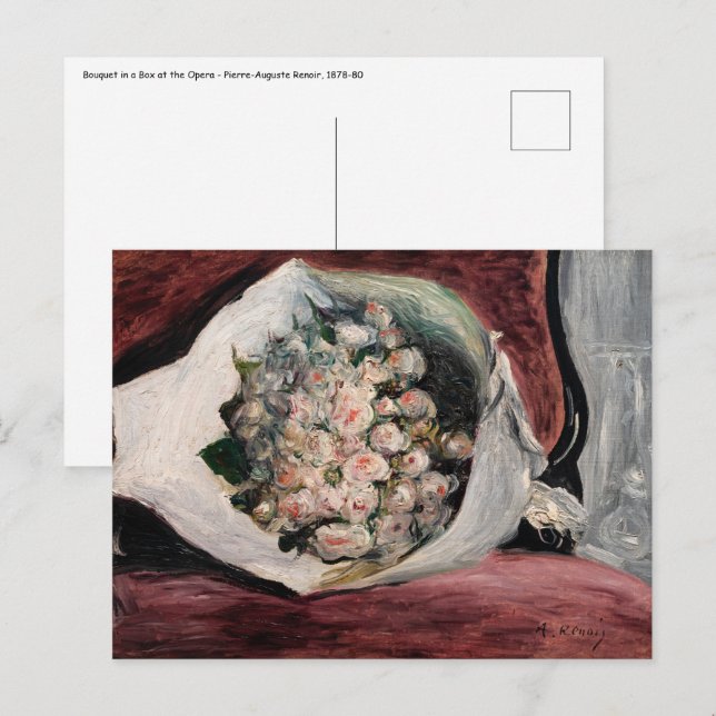 Postal Pierre-Auguste Renoir - Ramo en una caja (Anverso / Reverso)