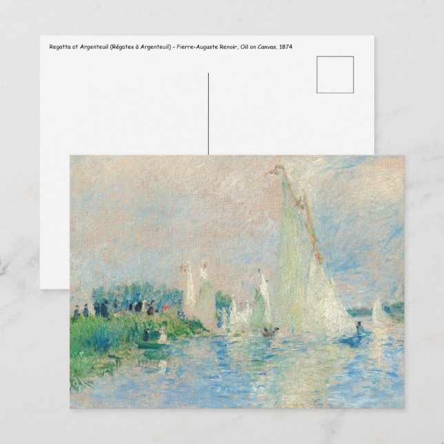 Postal Pierre-Auguste Renoir - Regatta en Argentina (Anverso / Reverso)