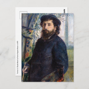 Postal Pierre Auguste Renoir - Retrato de Claude Monet