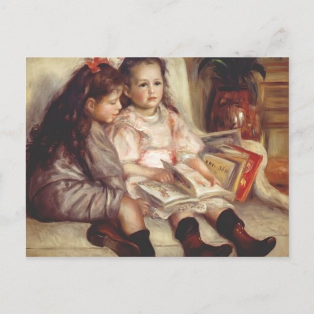Postal Pierre-Auguste Renoir - Retratos de dos niños (Anverso)