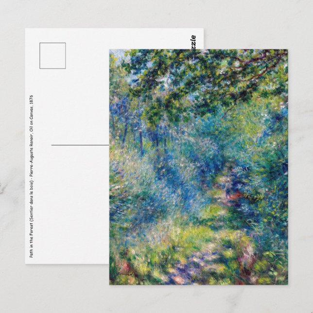 Postal Pierre-Auguste Renoir - Sendero por el bosque (Anverso / Reverso)