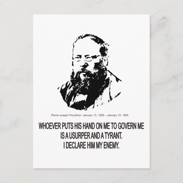 Postal Pierre-Joseph Proudhon (Anverso)