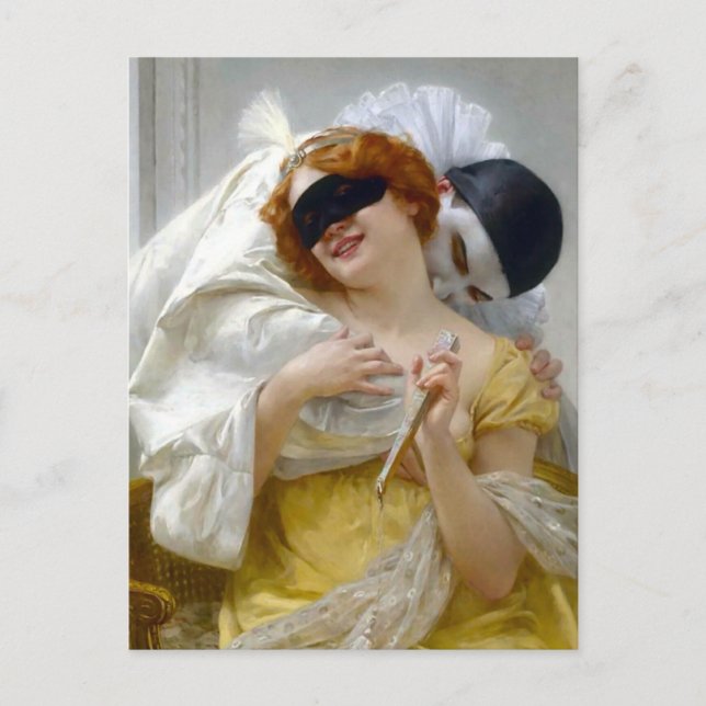 Postal Pierrot and Columbine - Guillaume Seignac (Anverso)