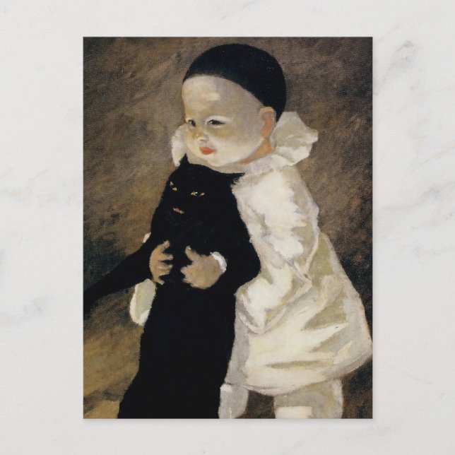 Postal “Pierrot y el gato” de Theophile Steinlen (Anverso)