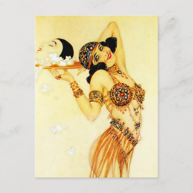 Postal “Pierrot y Salomé” de Raphael Kirchner (Anverso)