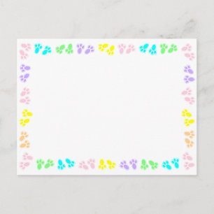 Postal Pies de conejo de Pascua borde personalizado 