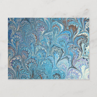 Postal Pies de Rana Azul Agua Marbling