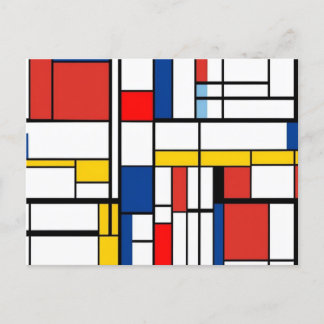 Postal Piet Mondrian