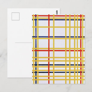 Postal Piet Mondrian Ciudad de Nueva York I Arte Abstract