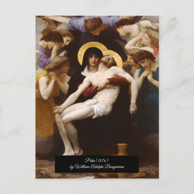 Postal Pietà de Bouguereau (Anverso)