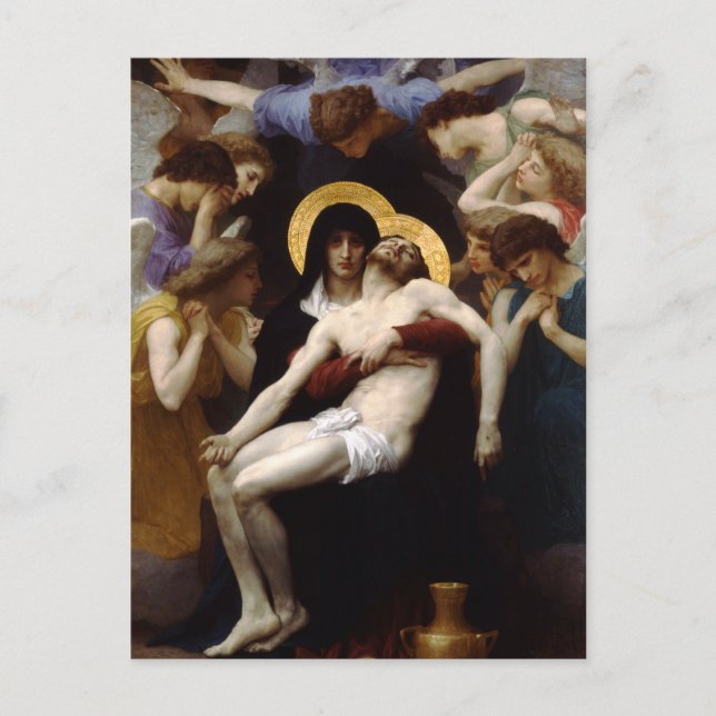Postal Pieta de Bouguereau (Anverso)