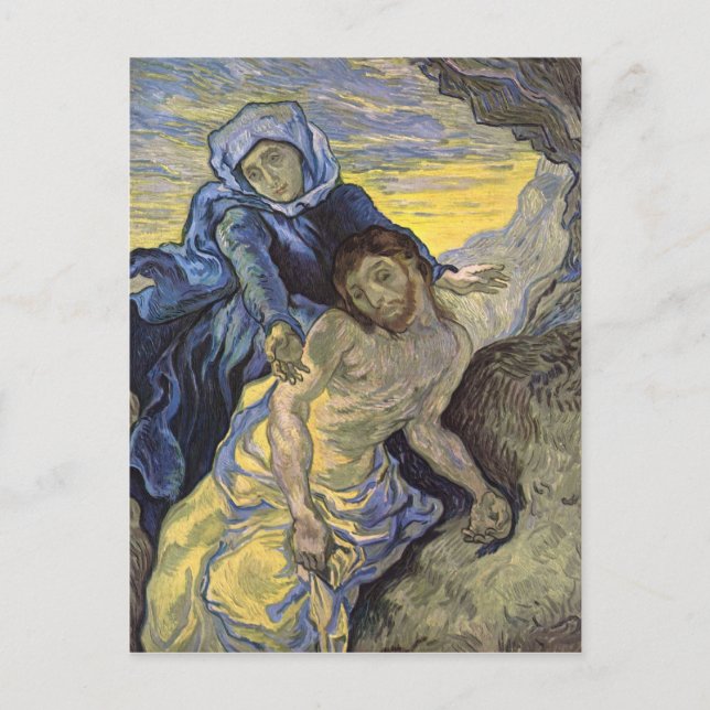 Postal Pietà (después de Delacroix), Bella Artes Van Gogh (Anverso)