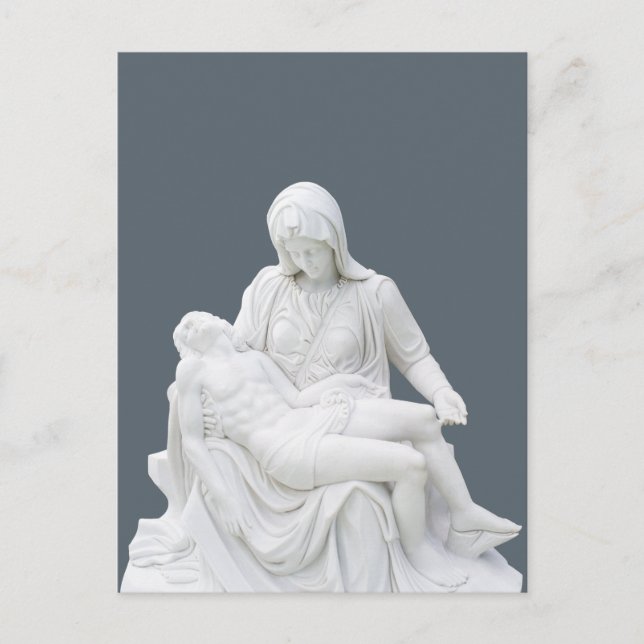 Postal Pieta esculpida (Anverso)