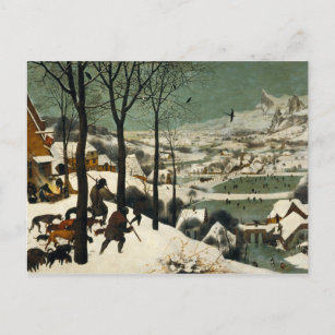 Postal Pieter Bruegel el anciano - Cazadores en la nieve