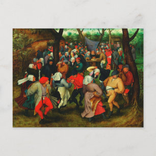 Postal Pieter Bruegel El Viejo - El Baile Boda