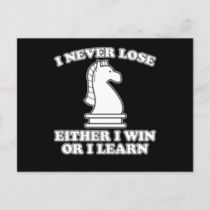 Postal Pieza de ajedrez divertida regalo de juego de ajed