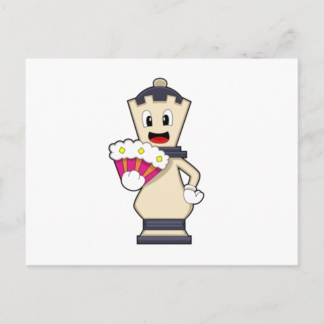 Postal Pieza de ajedrez Reina en Chess.PNG (Anverso)