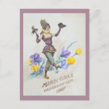 Pieza de publicidad del mardi gras vintage