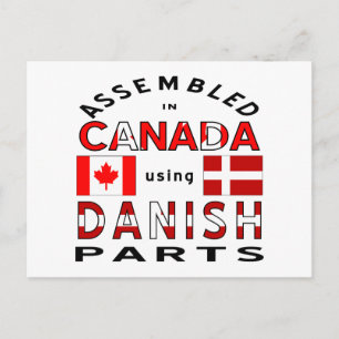 Postal Piezas danesas de Canadá