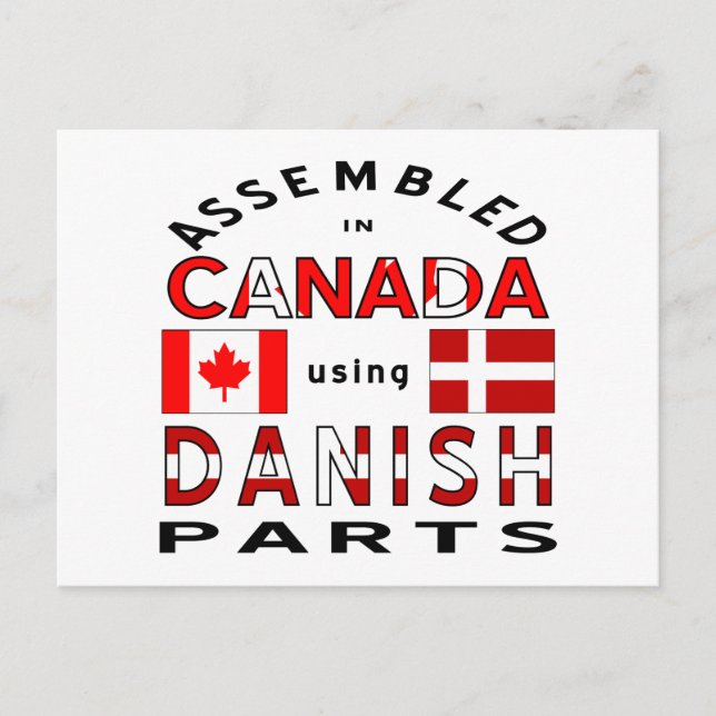 Postal Piezas danesas de Canadá (Anverso)