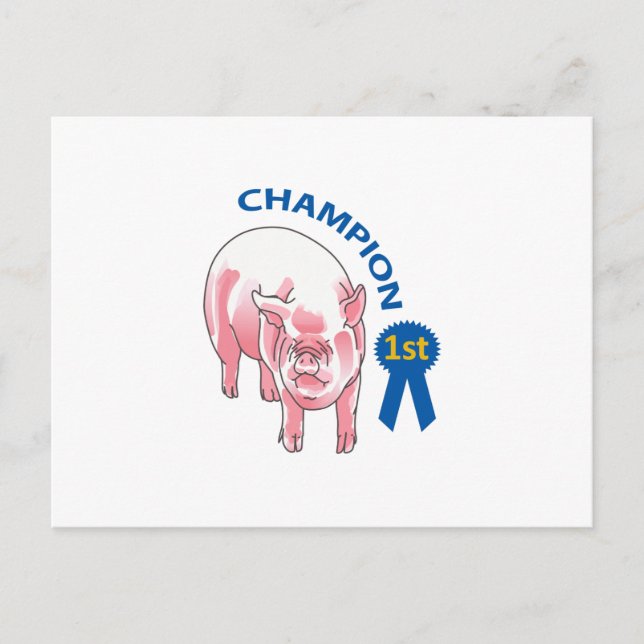 POSTAL PIG CHAMPION (Anverso)