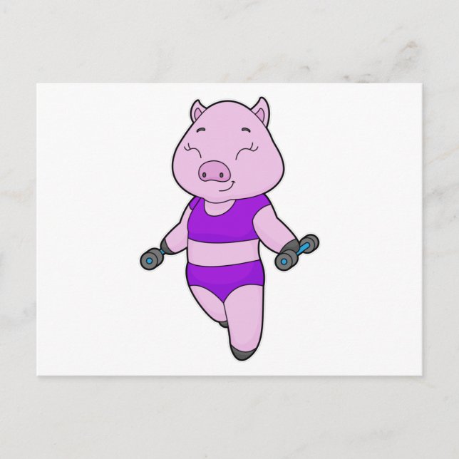 Postal Pig Fitness Dumbbell (Anverso)