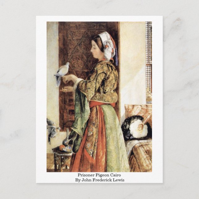 Postal Pigeon Cairo de John Frederick Lewis (Anverso)