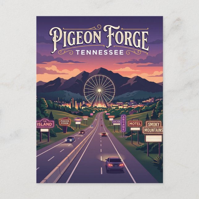 Postal Pigeon Forge EE. UU. (Anverso)