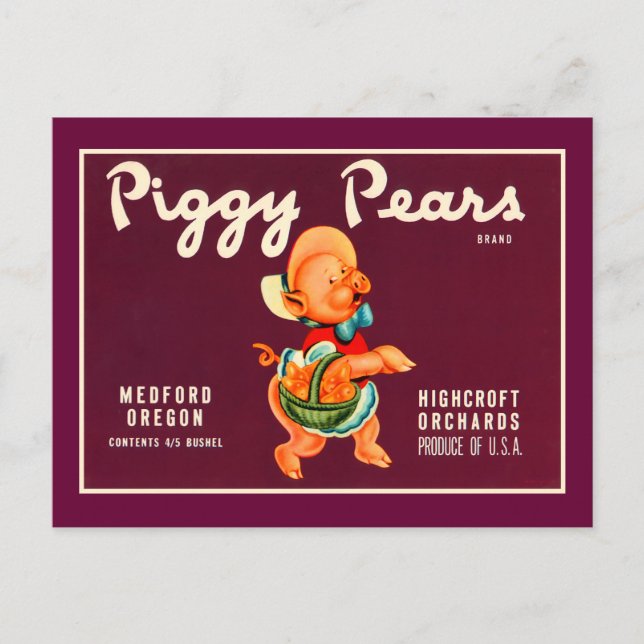 Postal Piggy Pears (Anverso)