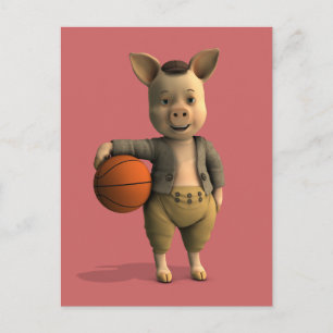 Postal Piglet de Basketballer