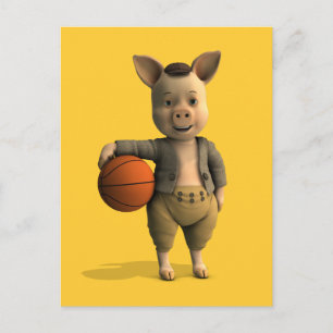 Postal Piglet de Basketballer