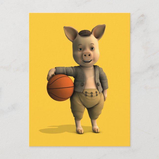 Postal Piglet de Basketballer (Anverso)