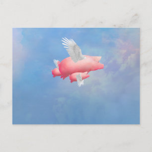 Postal Piglets voladores