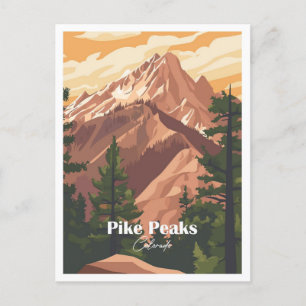 Postal Pike Peaks Colorado Artwork Travel Place