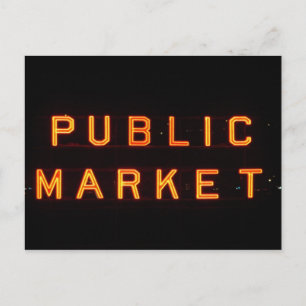 Postal Pike Place Market de noche