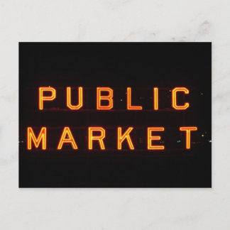 Postal Pike Place Market de noche