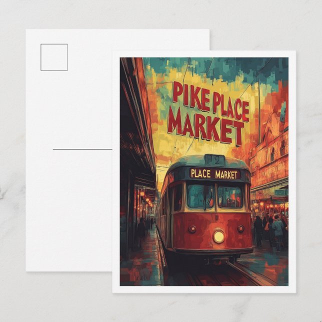 Postal Pike Place Market Seattle Washington USA Travel (Anverso / Reverso)