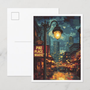 Postal Pike Place Market Seattle Washington USA Travel