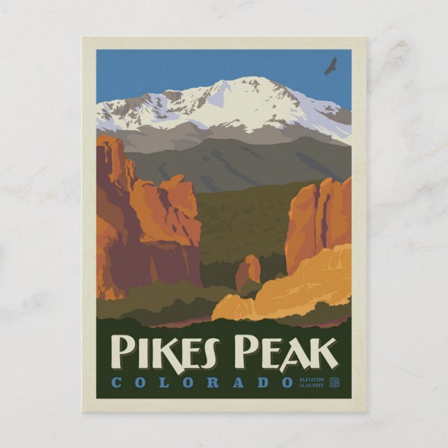 Postal Pikes Peak, Colorado (Anverso)