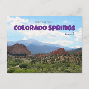 Postal Pikes Peak Colorado Springs Viajes 